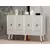 Hanah Home Komoda Carbin 120x80x30cm Belo-Zlatna