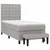 Vidaxl Box spring postelja z vzmetnico svetlo siv 100x200 cm blago