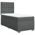 Vidaxl Box spring postelja z vzmetnico temno siva 90x200 cm blago