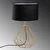 Opviq Stona lampa Diamond-S-710, 25x25x43 cm, IP20, Crno-zlatne boje