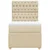 Vidaxl Box spring postelja z vzmetnico krem 100x200 cm blago