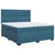 Vidaxl Box spring postelja z vzmetnico modra 200x200 cm žamet