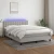 Vidaxl Box spring postelja z vzmetnico LED sv. siva 140x200 cm blago