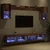 TV zidne jedinice s LED-om 6 pcs Staro drvo Konstruirano drvo