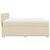 Vidaxl Box spring postelja z vzmetnico krem 200x200 cm blago