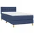 Vidaxl Box spring postelja z vzmetnico modra 100x200 cm blago