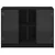 Kreveta Crni hrast 100 x 37 x 75.5 cm