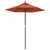 Vrtni suncobran s drvenim stupom terakota 196 x 231 cm