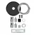 LED plafonski/luster na sajli LED/44W/230V 4000K 120 cm crna