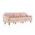 Atelier del Sofa Trosed Robin Extra 3, 220x84x87cm, Svetloroze