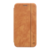 Maska na preklop Teracell Leather za iPhone XS Max svetlo braon