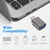OTG adapter Techsuit SlateVolt A10 USB-A v USB-C USB 3.0, 5Gbps, 3A, Thunderbolt 3 podpora, cinkova zlitina - siv