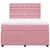 Vidaxl Box spring postelja z vzmetnico roza 160x200 cm žamet