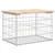 Vrtna klupa s gabionskim dizajnom 63x44x42 cm masivna borovina