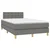 Vidaxl Box spring postelja z vzmetnico LED temno siva 120x190 cm blago