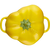 Mini pekač Staub Peppers, 400 ml, rumen, keramični