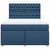 Vidaxl Box spring postelja z vzmetnico modra 140x200 cm blago