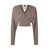 Trendyol Milla Ženski duks Twoaw21Kz1277, Taupe-Brown