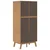 Vidaxl Garderobna omara OLDEN belo rjava 76,5x53x172 cm trdna borovina