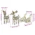 Reindeer vuče saonice Topla bijela 53 x 28 x 33 cm Ratan