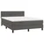 Vidaxl Box spring posteljni z vzmetnico temno siv 140x190 cm žamet