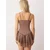 Trendyol Milla Ženski set babydoll spavaćice i gaćica Thmaw26Ll00003, Smeđi