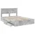 Krevet s od storage s uzglavljem Betonski sivi 150 x 200 cm