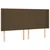 Vidaxl Box spring postelja z vzmetnico LED temno rjava 160x200cm blago