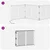 Vrata za pse 8 pcs Crna 80 x 60 cm Cinkani čelik