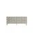 Hanah Home komoda Moka 180, 180 cm, bela / travertin / srebrna