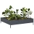 vidaXL Visoka greda antracit 100x100x26 cm jeklo