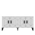 Hanah Home Konzola Cross KB150, 150x75x35 cm, Bela