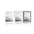 Plakat s paspartujem prelet ptic nad pokrajino v črnobeli varianti - 60x90 no frame