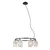ITALUX PND-40814-6-BK-HBR - Luster na sajli SIMONA 6xE14/40W/230V crna/zlatna
