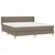 Greatstore Box spring postelja z vzmetnico taupe 180x200 cm blago