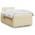 Vidaxl Box spring postelja z vzmetnico krem 120x190 cm blago