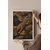 WallXpert uramljena slika 115247, leopard u skoku među šarenim oblacima i planinama, 50 x 70 cm, beli ram