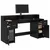 Stol s ladicama Crni hrast 160 x 55 x 91 cm Konstruirano drvo