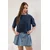 Trendyol Milla Ženska majica TWOSS25TS00048, Tamnoplava