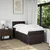 Vidaxl Box spring postelja z vzmetnico temno rjava 80x200 cm blago