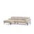 Atelier del Sofa Ugaona garnitura Leo 90x65x255cm Krem