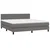 Vidaxl Box spring postelja z vzmetnico siv 160x200 cm umetno usnje