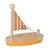 Lesene jadrnice za v vodo Sailing Boat Eichhorn s tekstilnim jadrom 11 cm dolžina od 24 mes