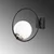 Opviq Zidna lampa E27 Max 40W, Crno-Bela