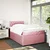 Vidaxl Box spring postelja z vzmetnico roza 120x190 cm žamet