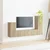 Set TV komoda Zidne 3 pcs Sonoma hrast Konstruirano drvo