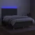 Vidaxl Box spring postelja z vzmetnico LED temno siva 140x200 cm blago