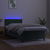 Vidaxl Box spring postelja z vzmetnico LED tem. zelena 100x200cm žamet