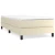 vidaXL Box spring postelja z vzmetnico krem 100x200 cm umetno usnje