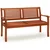 Vrtna klop MANUELA, 120x60x90cm, naravno rjava Casaria
